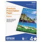 Epson Premium Matte Presentation Paper 9 Mil 11.75 X 16.5 Bright White 50/pack - School Supplies - Epson®