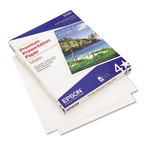 Epson Premium Matte Presentation Paper 9 Mil 8.5 X 11 Matte Bright White 100/pack - School Supplies - Epson®
