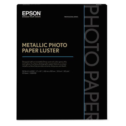 Epson Professional Media Metallic Gloss Photo Paper 10.5 Mil 17 X 22 White 25/pack - School Supplies - Epson®
