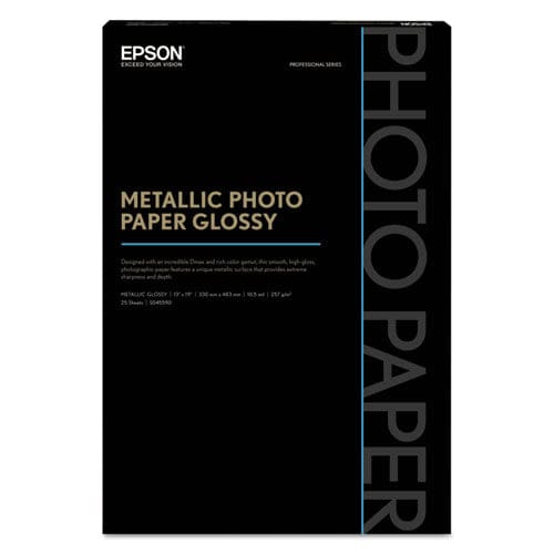 Epson Professional Media Metallic Gloss Photo Paper 5.5 Mil 13 X 19 White 25/pack - School Supplies - Epson®