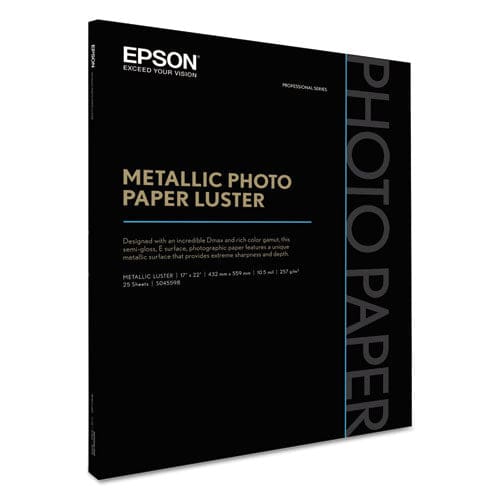 Epson Professional Media Metallic Luster Photo Paper 5.5 Mil 17 X 22 White 25/pack - School Supplies - Epson®