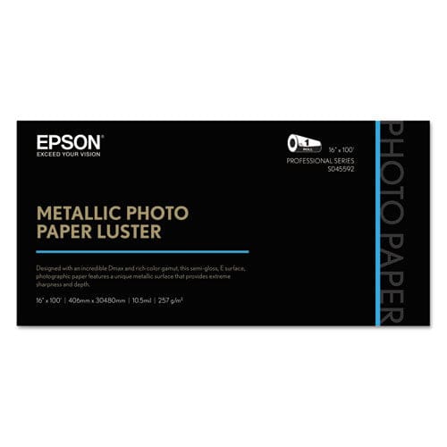 Epson Professional Media Metallic Photo Paper 10.5 Mil 16 X 100 Ft Luster White - School Supplies - Epson®