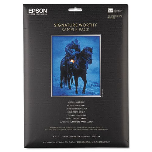 Epson Signature Worthy Paper Sample Pack 8.5 X 11 Assorted White 14/pack - School Supplies - Epson®