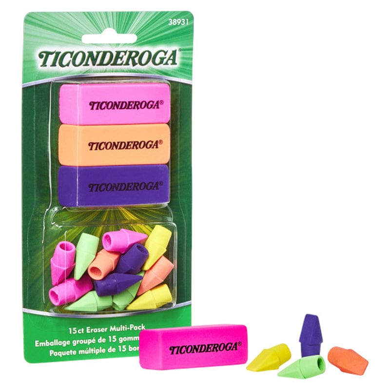 Eraser Combo Set Neon 3 Beveled 12 Wedge Cap (Pack of 12) | ShelHealth