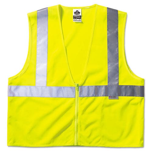 ergodyne Glowear Class 2 Standard Vest Mesh Zip Large To X-large Lime - Janitorial & Sanitation - ergodyne®