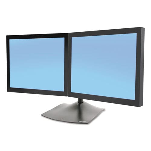 Ergotron Ds100 Vertical Dual Monitor Desk Stand For 27 Monitors 12 X 12.38 X 28.25 Black Supports 23 Lb - School Supplies - Ergotron®
