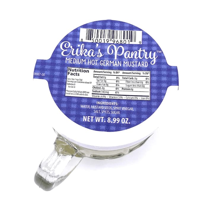 ERIKAS PANTRY Grocery > Pantry > Condiments ERIKAS PANTRY: Medium Hot German Mustard, 8.99 oz
