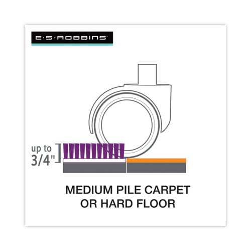 ES Robbins Floor+mate For Hard Floor To Medium Pile Carpet Up To 0.75 36 X 48 Black - Janitorial & Sanitation - ES Robbins®
