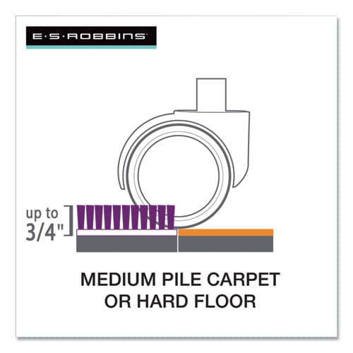 ES Robbins Floor+mate For Hard Floor To Medium Pile Carpet Up To 0.75 46 X 48 Clear - Furniture - ES Robbins®
