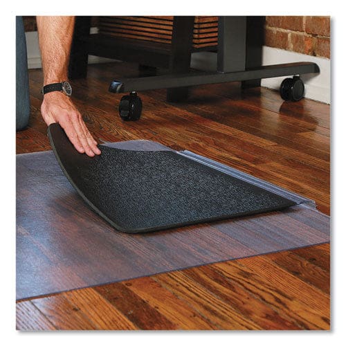 ES Robbins Sit Or Stand Mat For Carpet Or Hard Floors 36 X 53 With Lip Clear/black - Janitorial & Sanitation - ES Robbins®