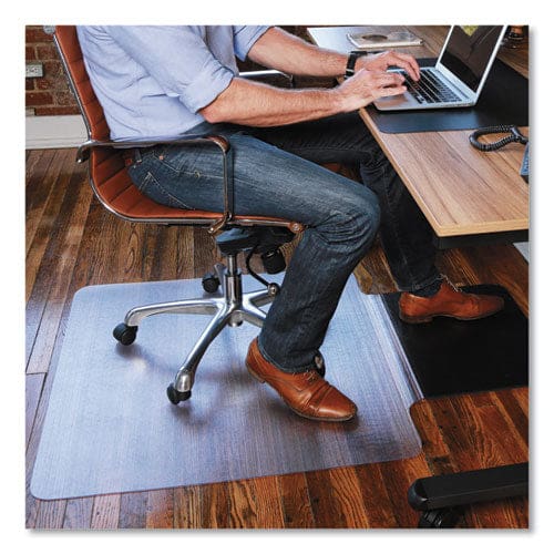 ES Robbins Sit Or Stand Mat For Carpet Or Hard Floors 45 X 53 Clear/black - Janitorial & Sanitation - ES Robbins®