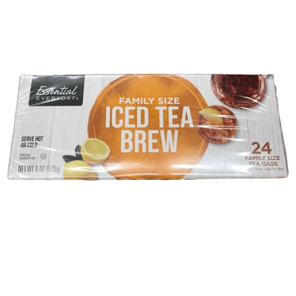 Essential Everyday Family Size Iced Tea Brew, 24 Tea Bags - ShelHealth.Com