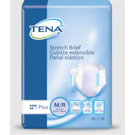 Essity Brief Tena Stretch Plus Med/Reg Cs72 Case of 72 - Incontinence >> Briefs and Diapers - Essity