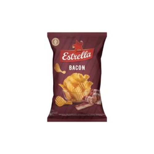 ESTRELLA Bacon Flavor Wavy Potato Chips 4.59 oz. (130 g.) - Estrella