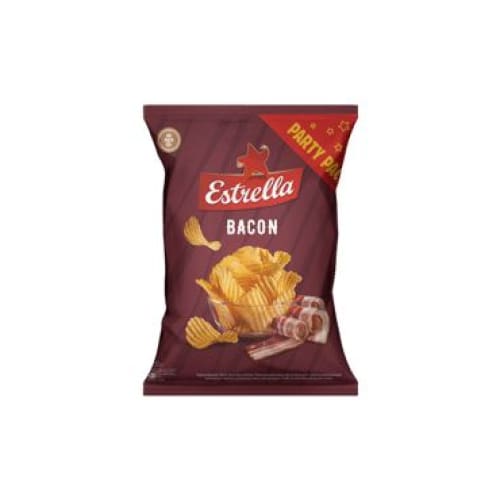 ESTRELLA Bacon Flavor Wavy Potato Chips 6.35 oz. (180 g.) - Estrella