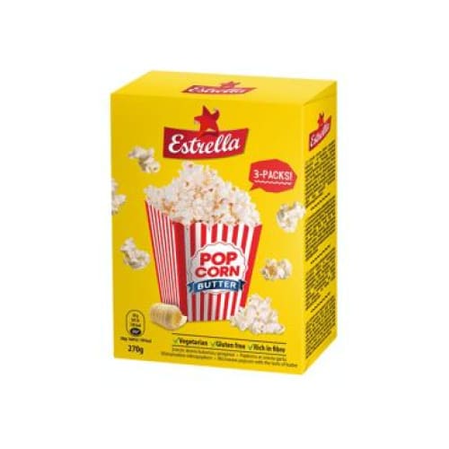 ESTRELLA Butter Flavor Popcorn 9.52 oz. (270 g.) - Estrella