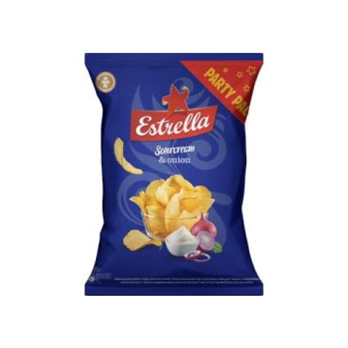 ESTRELLA Sour Cream & Onion Flavour Potato Chips 6.35 oz. (180 g.) - Estrella