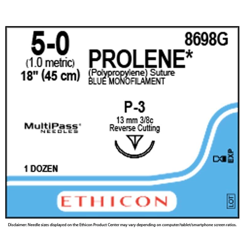 Ethicon Suture 5-0 Prolene P-3 Box of OX - Wound Care >> Basic Wound Care >> Wound Closure - Ethicon