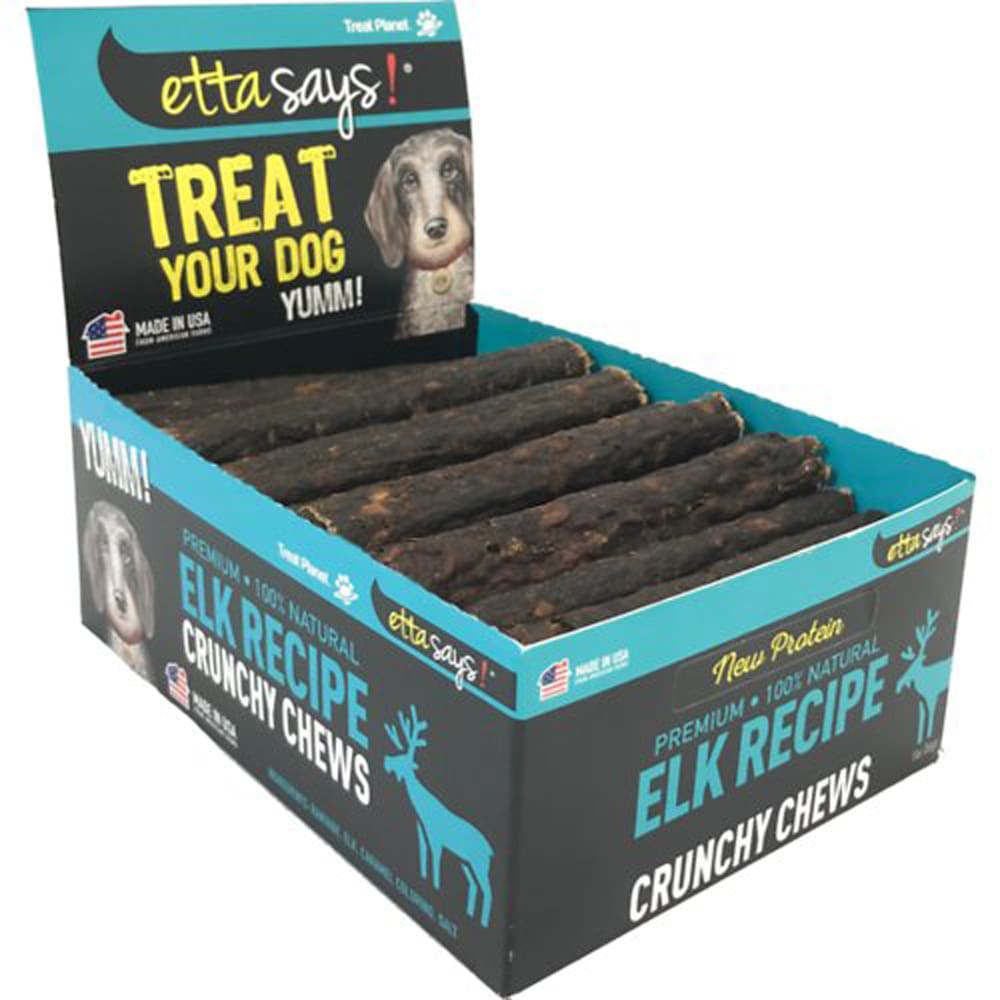 Etta Says Dog Crunch Chew Elk 7 Inches 20 Count - Pet Supplies - Etta Says!