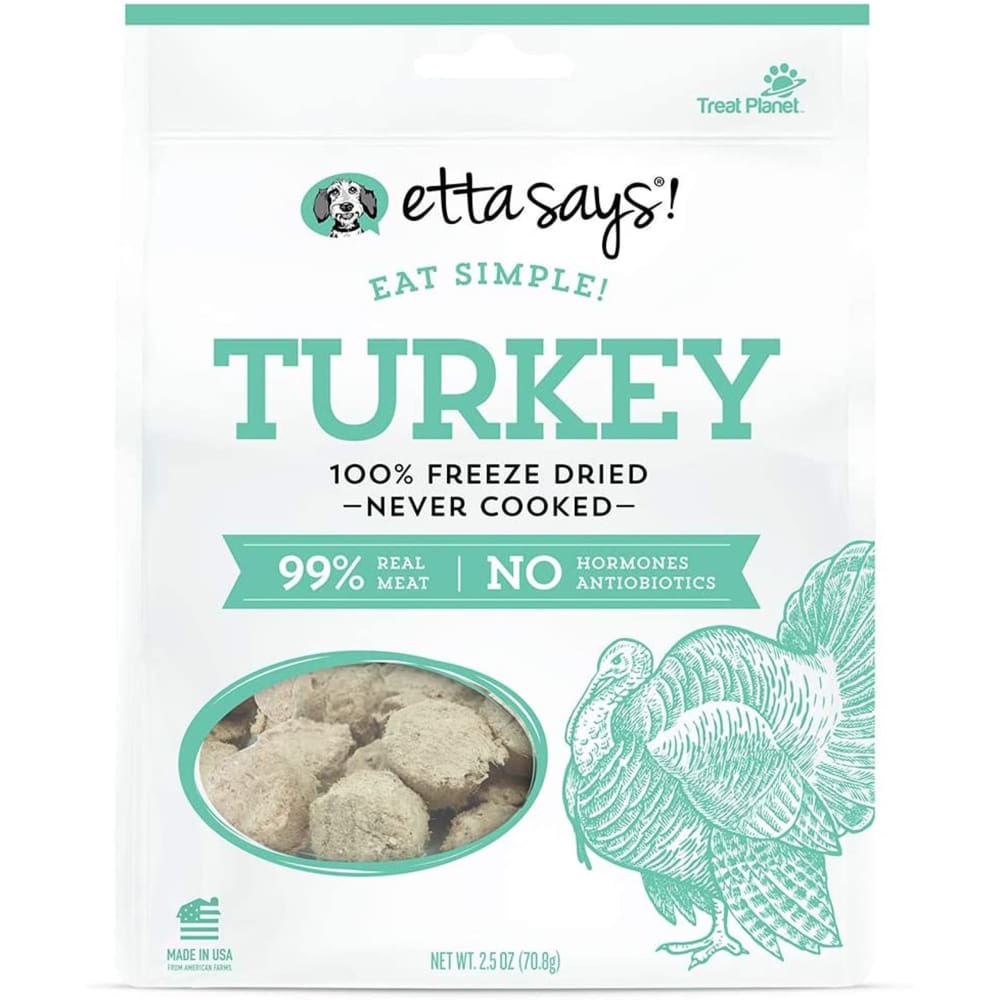 Etta Says Eat Simple! 100% Freeze Dried Turkey; Wt 2.5Oz - Pet Supplies - Etta Says!
