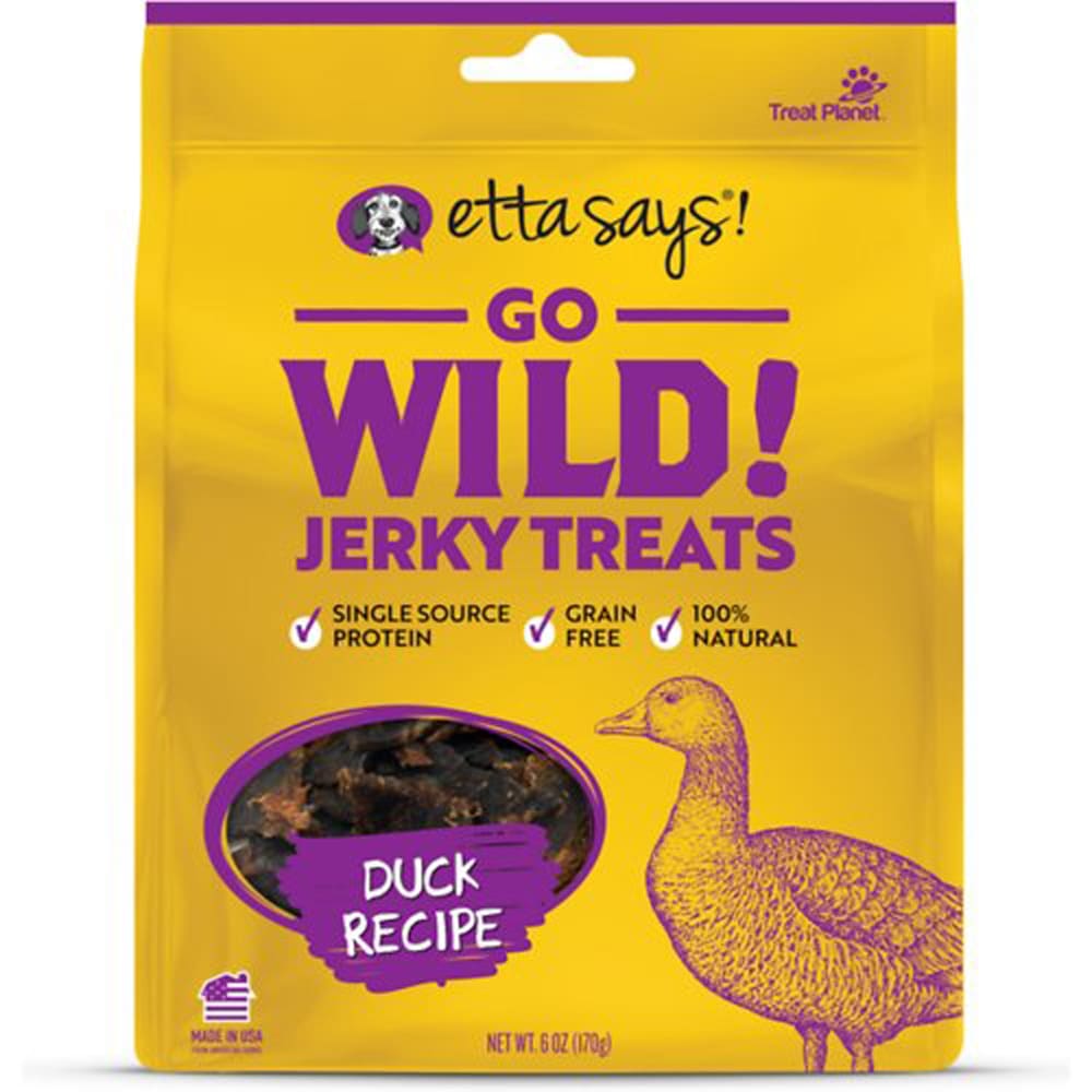 Etta Says Go Wild! Jerky Treats Duck Recipe; Wt 6Oz - Pet Supplies - Etta Says!