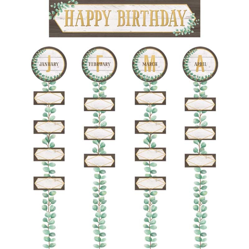 Eucalyptus Happy Birthday Bb St (Pack of 3) - Miscellaneous - Teacher Created Resources