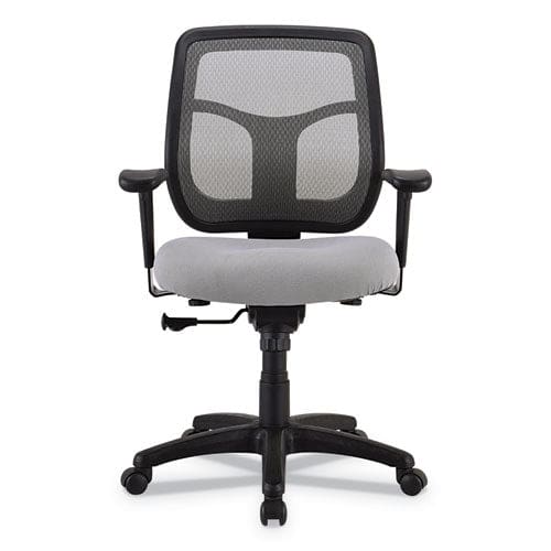 Eurotech Apollo Mid-back Mesh Chair 18.1 To 21.7 Seat Height Silver Seat Silver Back Black Base - Furniture - Eurotech