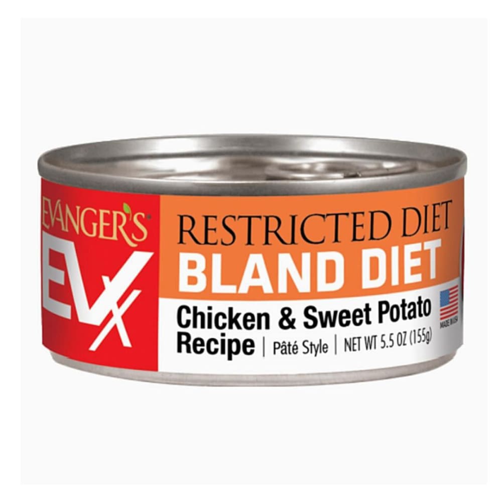 Evangers Evangers EVx Restricted Diet Bland Diet Wet Cat Food Chicken and Sweet Potato 24ea-5.5 oz - Pet Supplies - Evangers