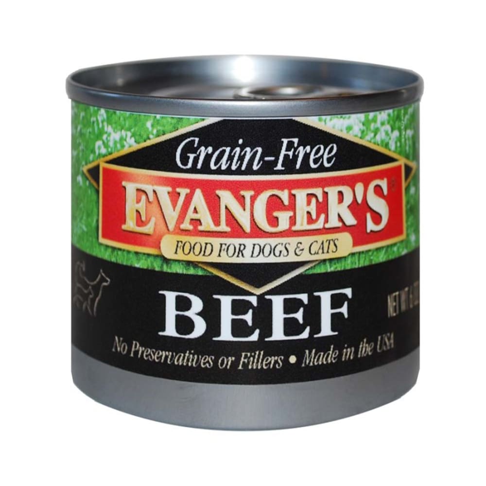 Evangers Grain-Free Beef Canned Dog and Cat Food 6 oz 24 Pack - Pet Supplies - Evangers