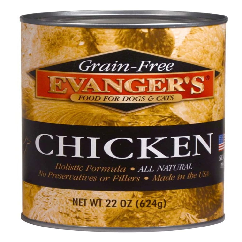 Evangers Grain-Free Chicken Canned Dog and Cat Food 12Ea-20.2 Oz; 12 Pk - Pet Supplies - Evangers