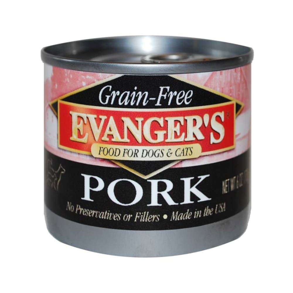 Evanger’s Grain-Free Pork Canned Dog & Cat Food 6 oz 24 Pack - Pet Supplies - Evanger’s