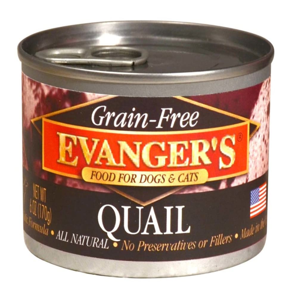 Evangers Grain-Free Quail Canned Dog and Cat Food 6 oz 24 Pack - Pet Supplies - Evangers