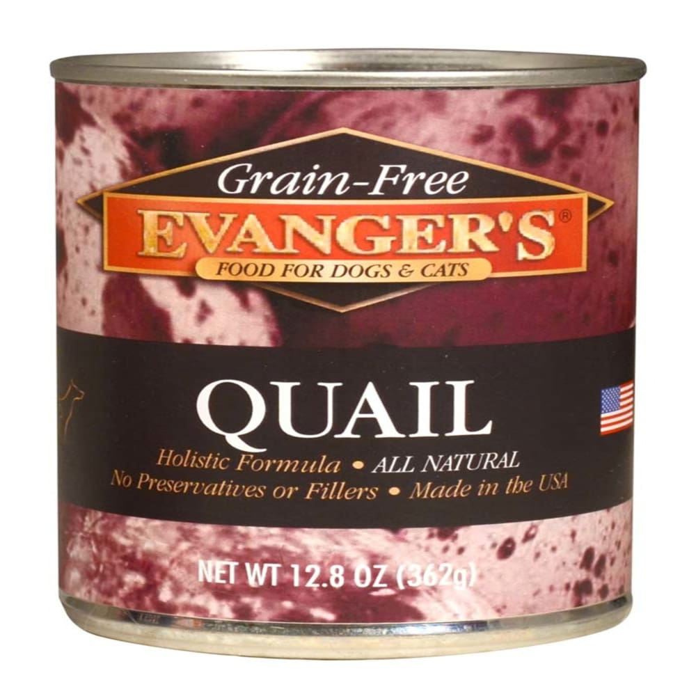 Evanger’s Grain-Free Quail Canned Dog & Cat Food 12.8 oz 12 Pack - Pet Supplies - Evanger’s