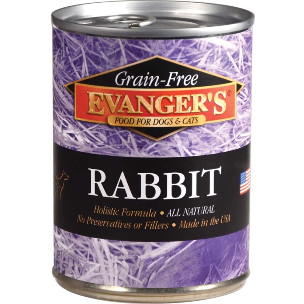 Evangers Grain-Free Rabbit Canned Dog and Cat Food 12.8 oz 12 Pack - Pet Supplies - Evangers