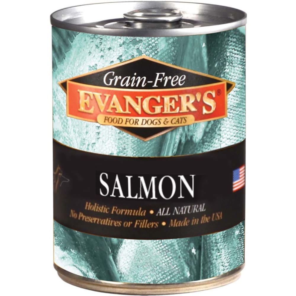 Evangers Grain-Free Wild Salmon Canned Dog and Cat Food 12 oz 12 Pack - Pet Supplies - Evangers
