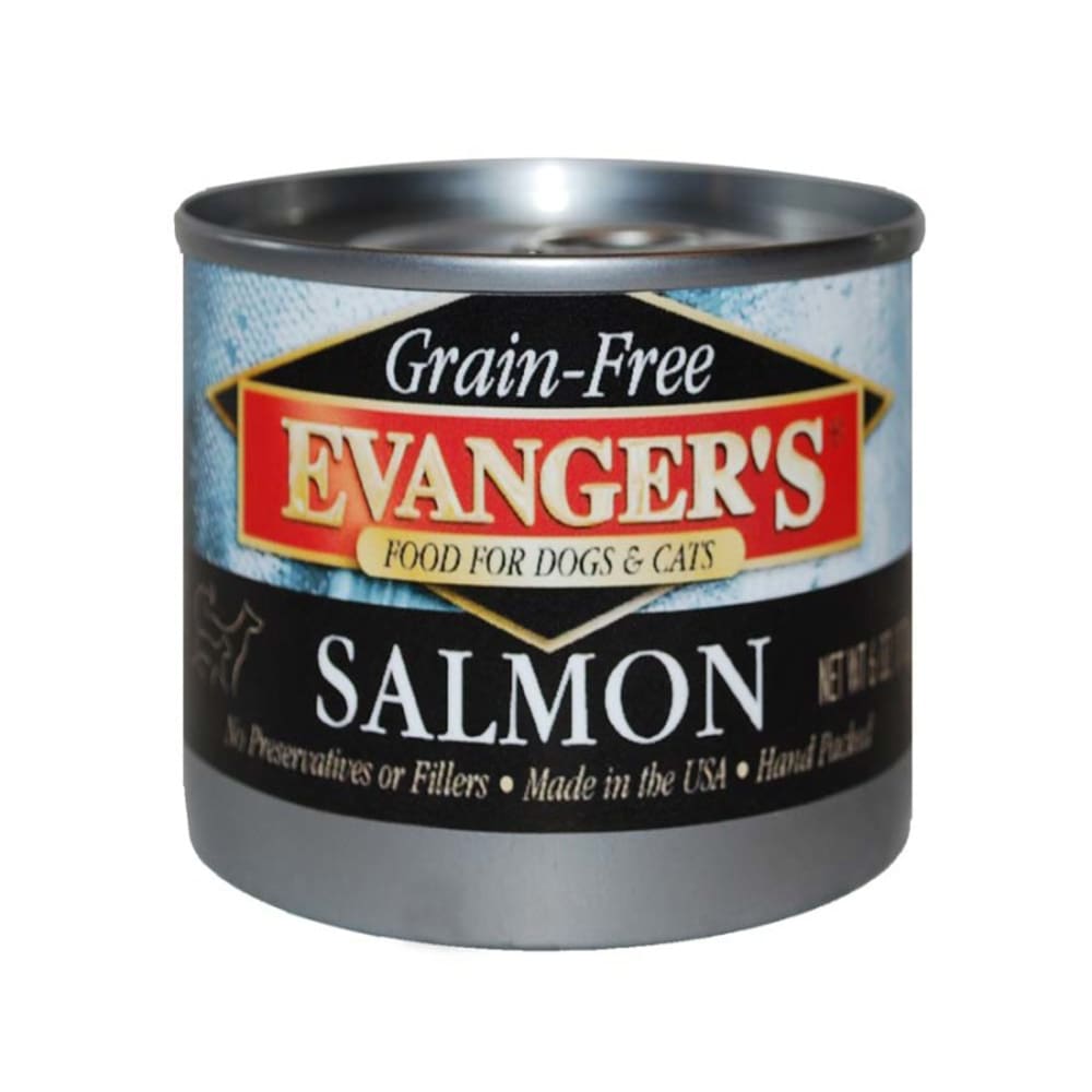 Evangers Grain-Free Wild Salmon Canned Dog and Cat Food 6 oz 24 Pack - Pet Supplies - Evangers