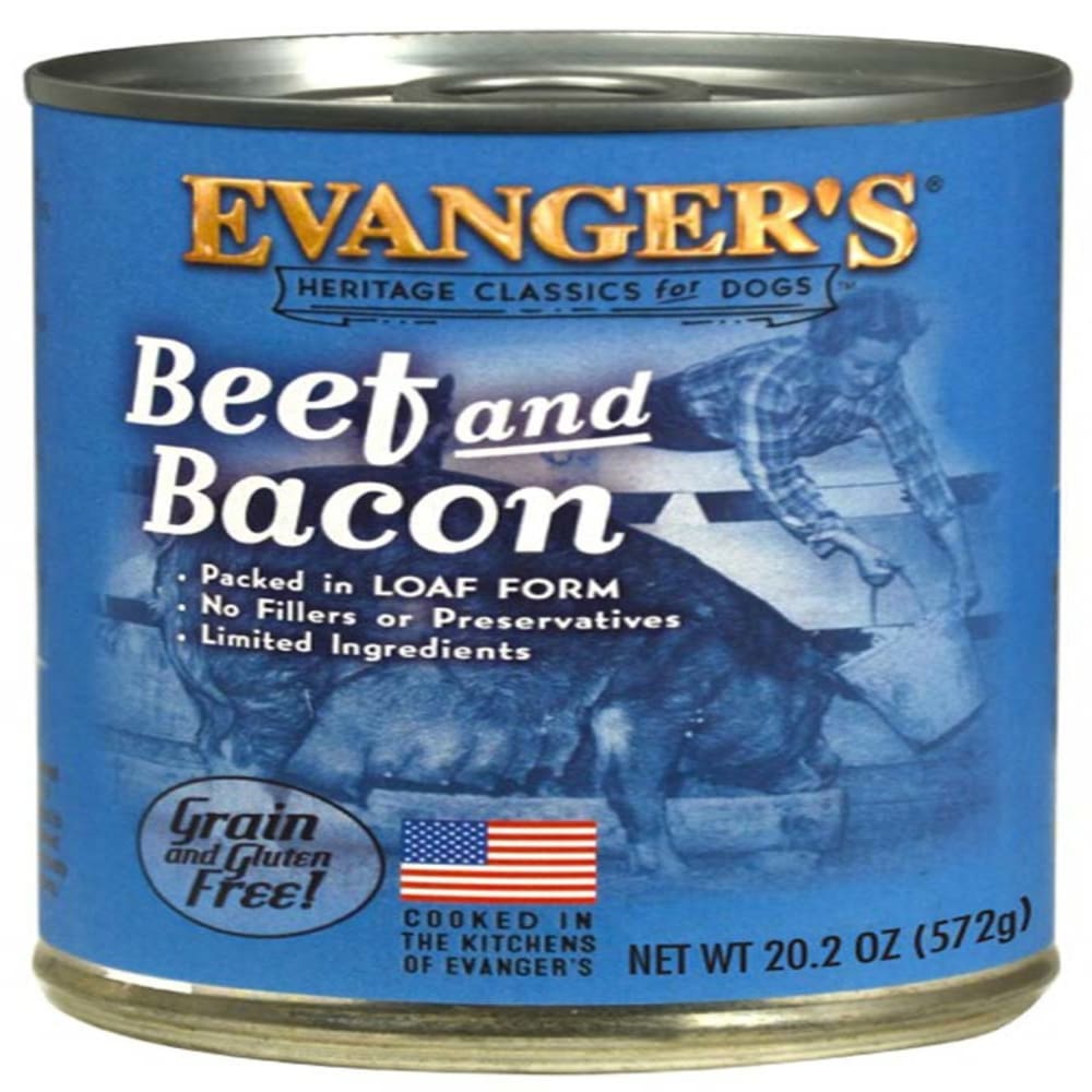 Evangers Heritage Classic Beef and Bacon Canned Dog Food 12Ea-20.2 Oz; 12 Pk - Pet Supplies - Evangers