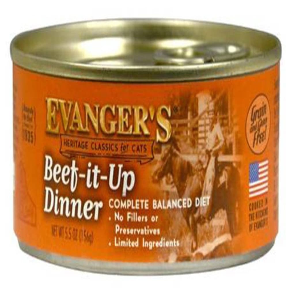 Evangers Heritage Classic Beef It Up Dinner Canned Cat Wet Food 5.5 oz 24 Pack - Pet Supplies - Evangers