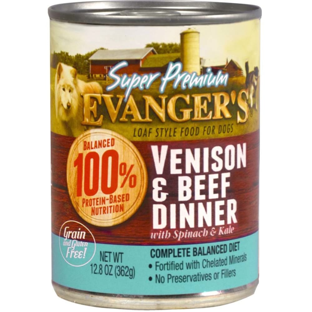 Evangers Super Premium Limited Ingredient Venison-Beef Dinner Dogs Food 12.8 oz 12 Pack - Pet Supplies - Evangers