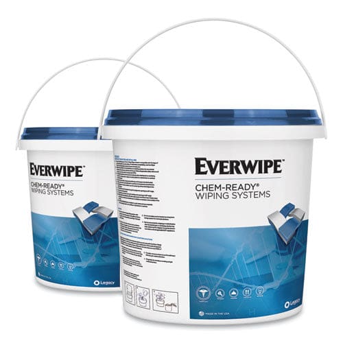 Everwipe Chem-ready Wiping System Bucket 7.13 X 7.13 X 7 White 5/carton - Janitorial & Sanitation - Everwipe™