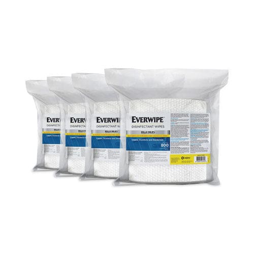 Everwipe Disinfectant Wipes 6 X 8 Lemon 800/bag 4 Bags/carton - School Supplies - Everwipe™