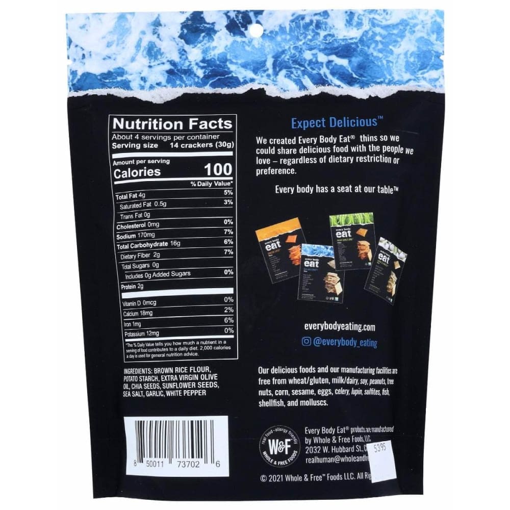 EVERY BODY EAT Every Body Eat Thins Sea Salt Chia, 4 Oz