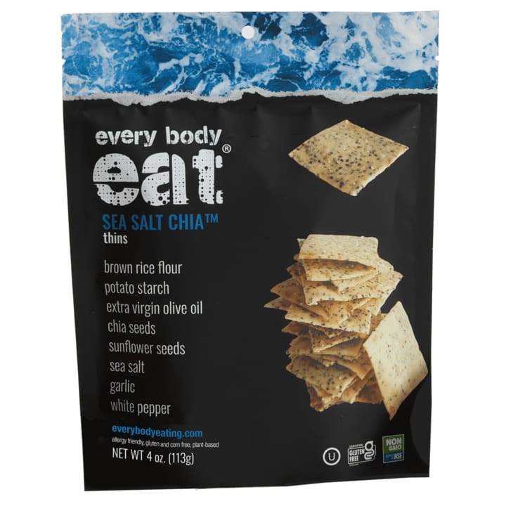 EVERY BODY EAT Every Body Eat Thins Sea Salt Chia, 4 Oz