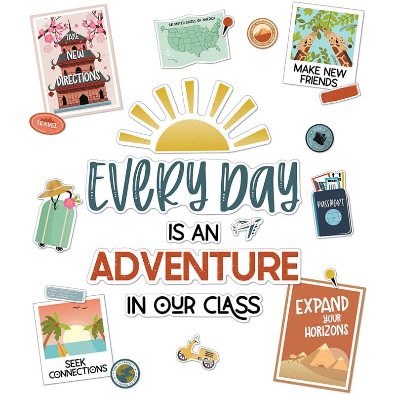 Every Day Is Adventure Bulletin Set Lets Explore (Pack of 3) - Classroom Theme - Carson Dellosa Education