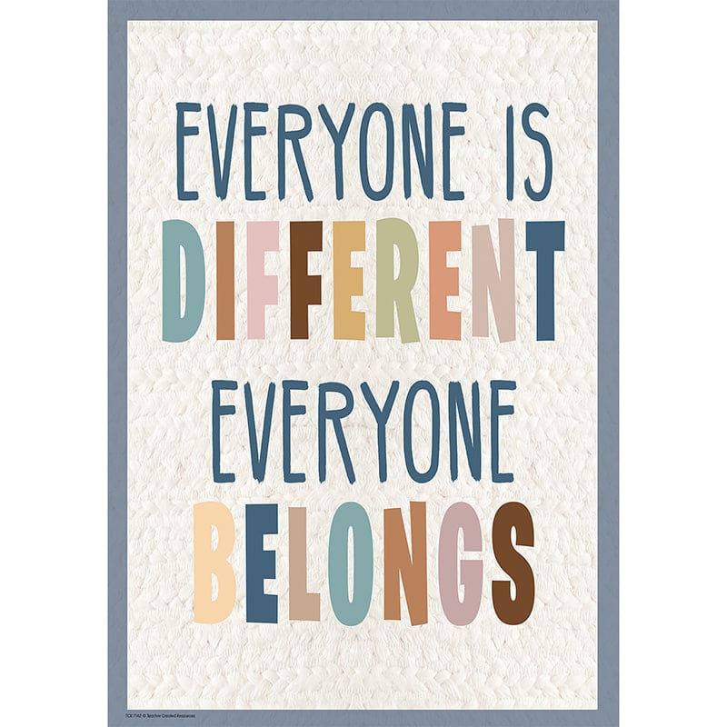 Everyone Is Different Positve Postr Everyone Belongs (Pack of 12) - Motivational - Teacher Created Resources
