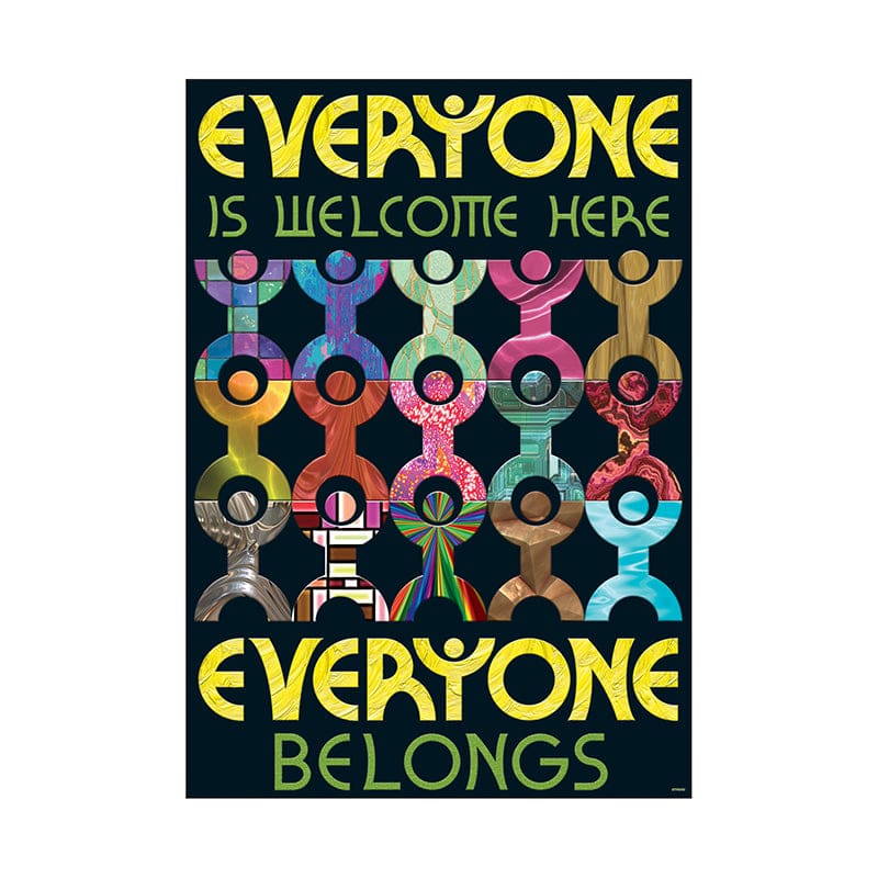 Everyone Is Welcome Here Everyone Belongs Argus Large Poster (Pack of 12) - Motivational - Trend Enterprises Inc.