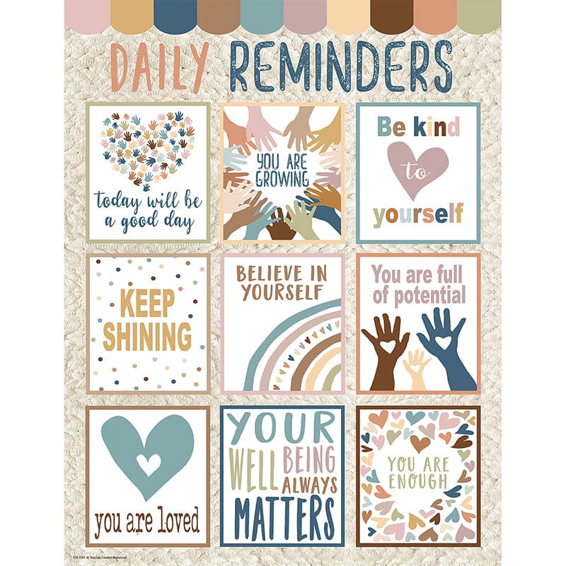Everyone Welcome Daily Remindr Chrt (Pack of 12) - Classroom Theme - Teacher Created Resources