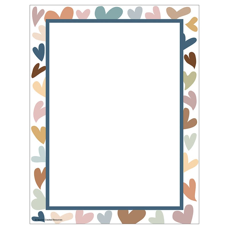 Everyone Welcome Hearts Comp Paper (Pack of 8) - Design Paper/Computer Paper - Teacher Created Resources