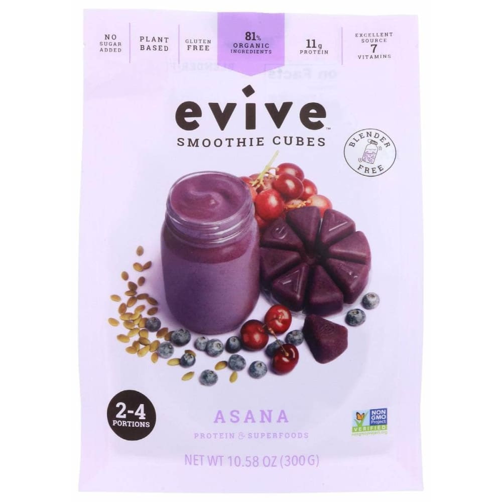 Evive Smoothie Cubes Grocery > Frozen EVIVE SMOOTHIE CUBES: Cube Plnt Bsd Asana Smthe, 10.58 oz