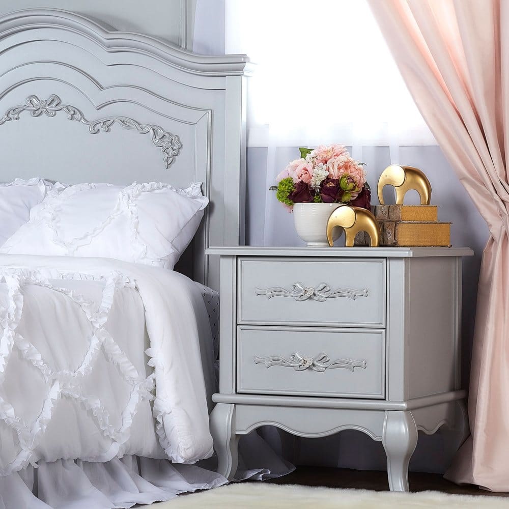 Evolur Aurora Victorian Design Nightstand Assorted Colors - Bedroom Furniture - Evolur
